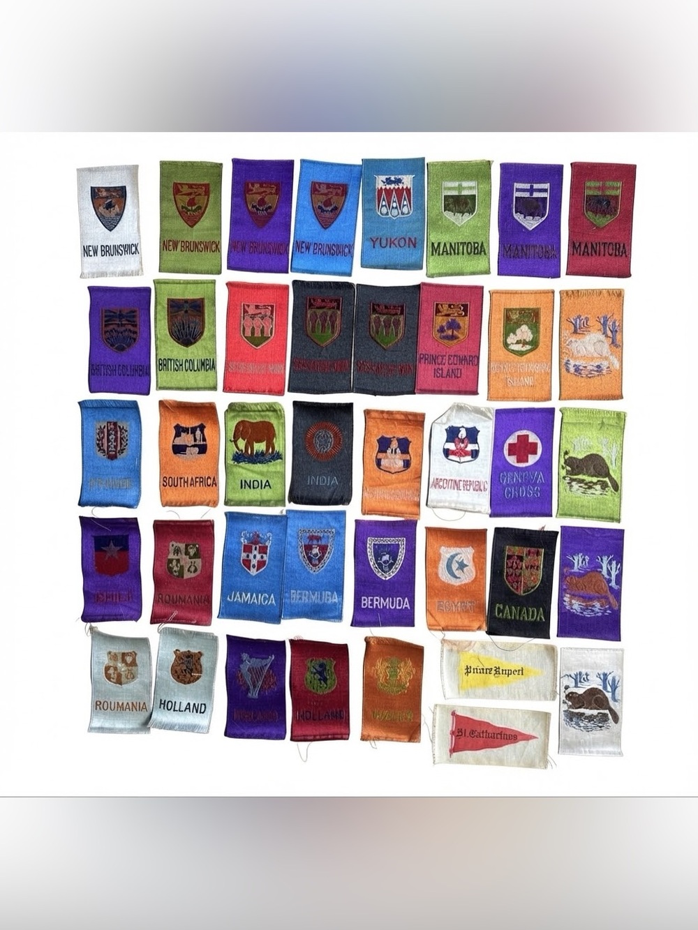 Lot of 38 Vintage 1912 Imperial Tobacco Canada Canadian Cigarette Silks antique